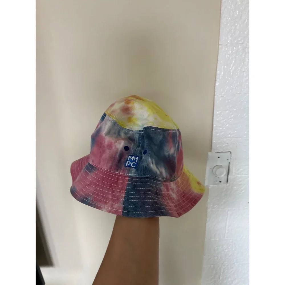 The Game MMPC Tie Dye Bucket Hat Pink Yellow Blue Cotton Festival Sun Hat OSFM